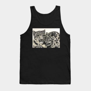 Snow Leopards Snuggling Tank Top